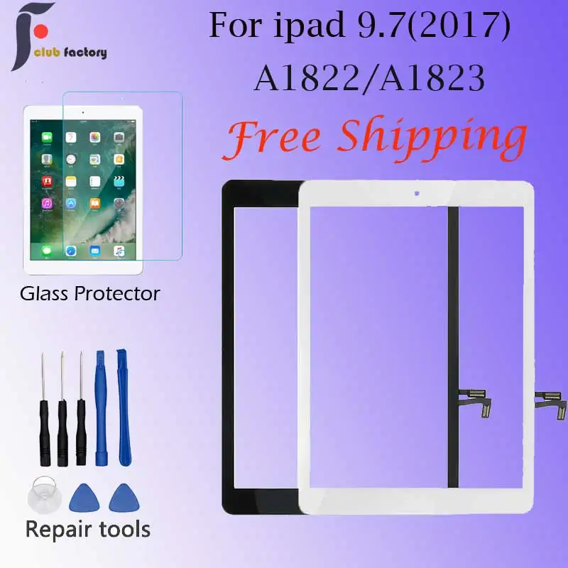Фото Совершенно новый 2017 A1822 A1823 сенсорный экран для iPad 5-я внешняя панель Переднее стекло iPad 9,7 сенсорный экран дигитайзер передняя внешняя панель G №3