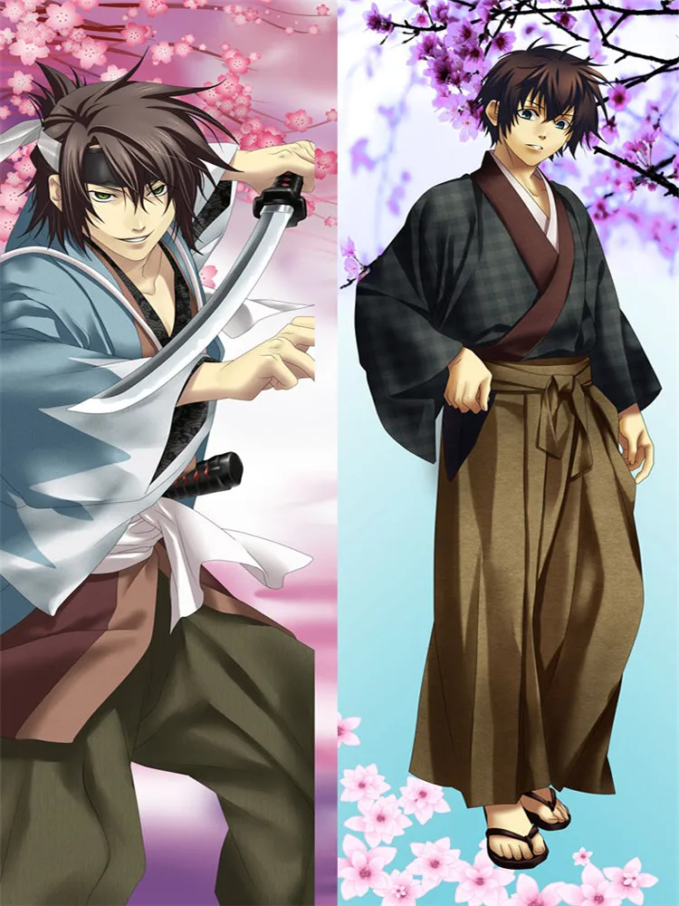 Аниме Hakuouki Dakimakura красивый мальчик Saito Hajime Otaku обнимающая Подушка Наволочка