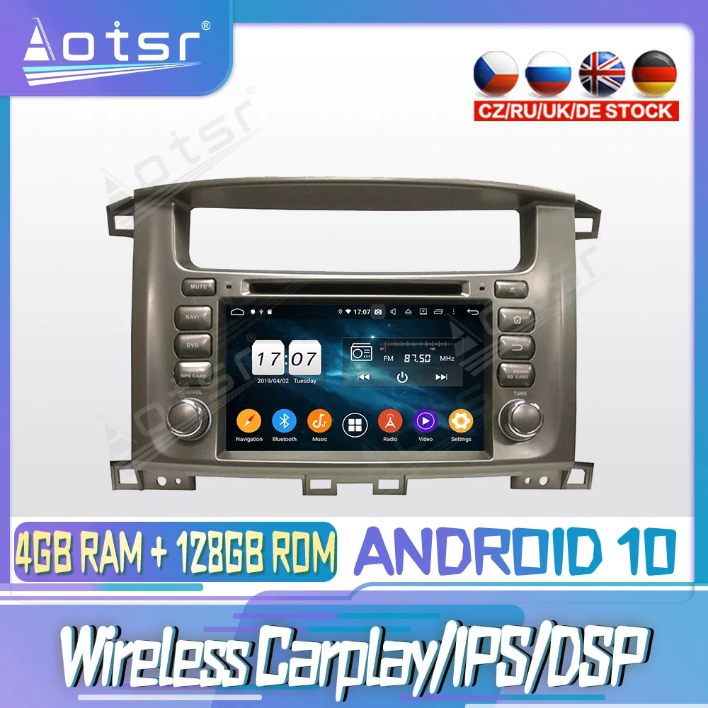 

Android 10 PX6 128G для TOYOTA Land Cruiser 2003-2007 DVD GPS навигация Авто Радио стерео видео мультимедиа плеер головное устройство 2din