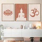 Йога Медитация холст живопись абстрактная статуя Будды Лотос плакат Будда Буддизм печатные Плакаты для гостиной Декор настенное искусство
