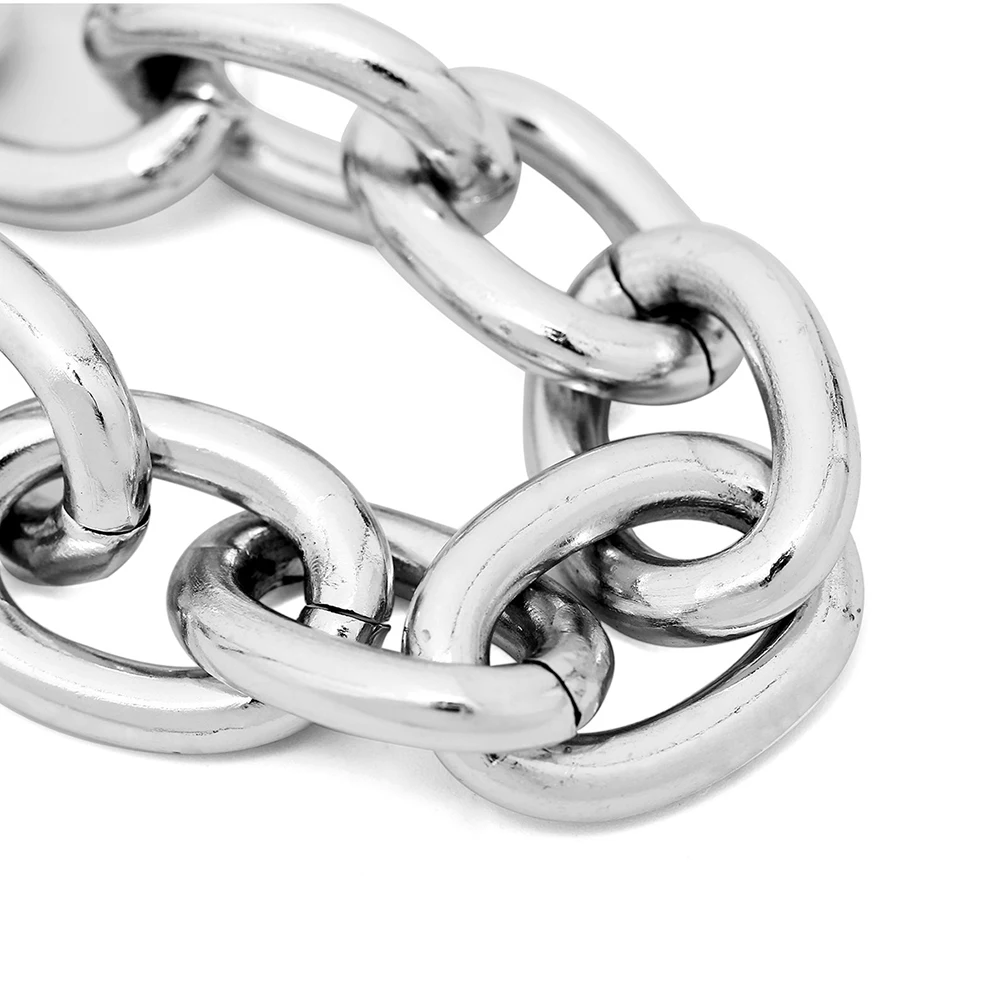 Модные женские мужские панк большие связанные глянцевые Кабельные