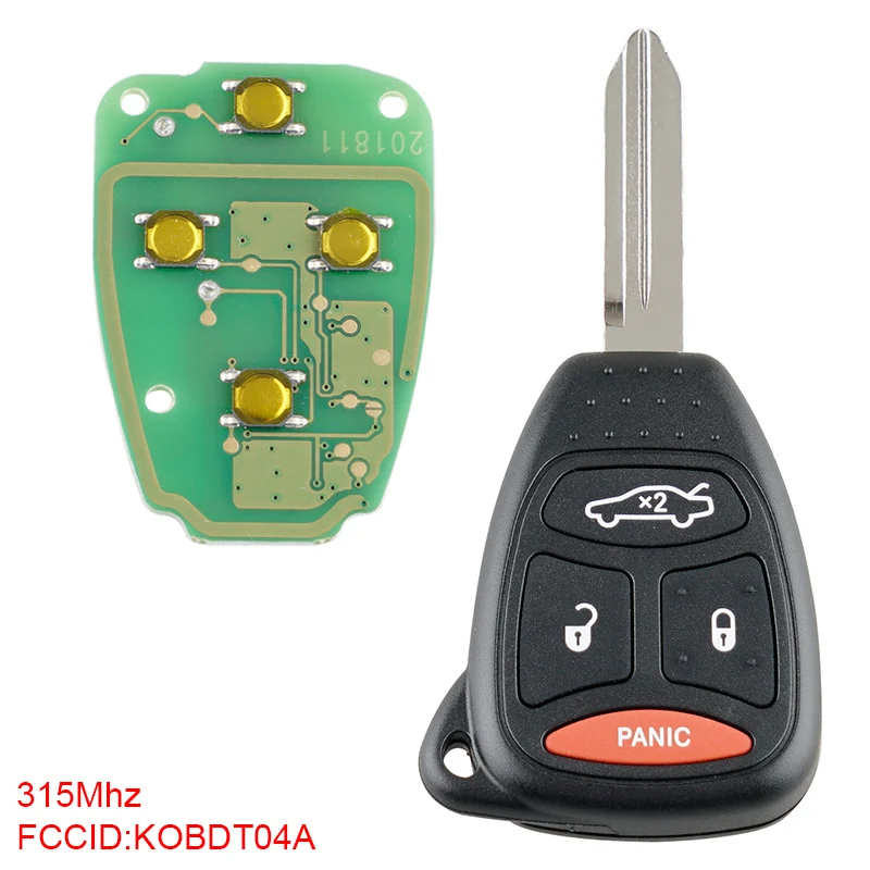 315 МГц 3 + 1 кнопочный Черный Автомобильный пульт дистанционного управления с