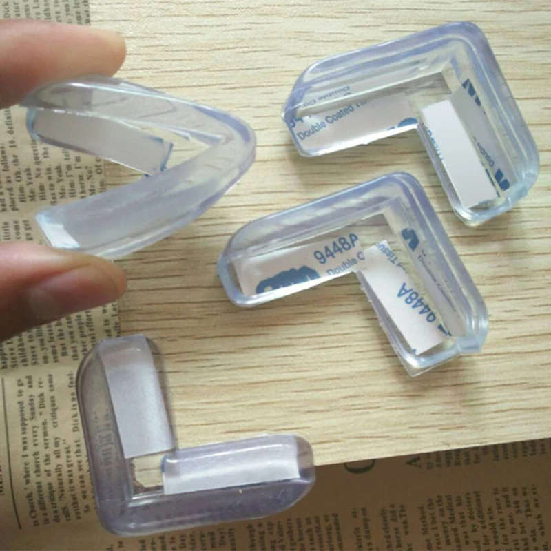 4pcs Transparent Baby Anti-collision Angle Child Silicone Safety Protector Table Corner Protection From Children Home Decoration | Дом и сад