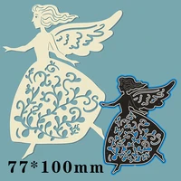 new metal cutting dies woman with wings for card diy scrapbooking stencil paper craft album template dies 77100mm
