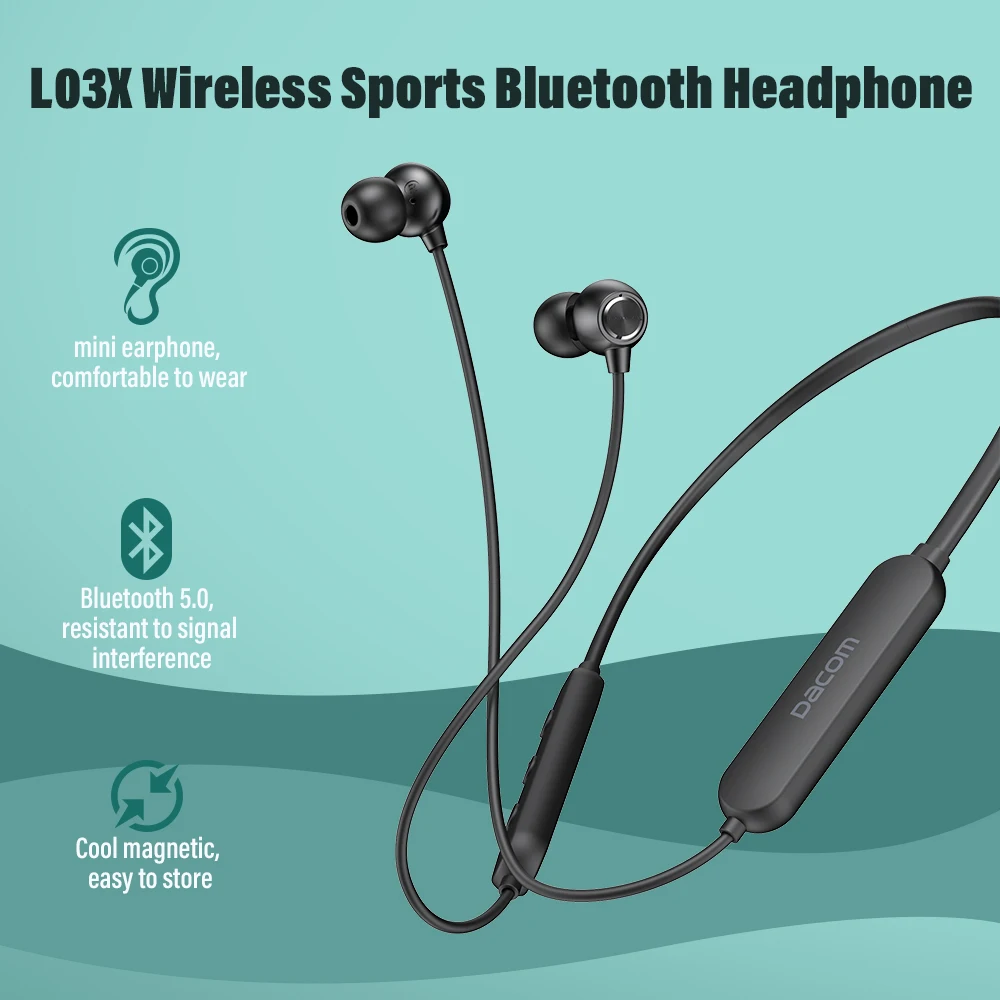DACOM L03X шейным Спортивные наушники Bluetooth беспроводной мини стерео Встроенный