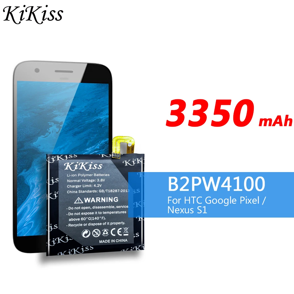 

3350mAh B2PW4100 Mobile Phone Replacement Battery For HTC Google Pixel 1 Pixel1 5 inches / Nexus S1 S 1 NexusS1 Batteries + Tool