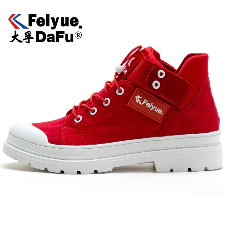 Feiyue 8302 новинка, холст обувь ботинки martin оригинальная женская обувь вулканизированные Кеды сапоги Для женщин 4 цвета тренд Нескользящие домашние тапочки