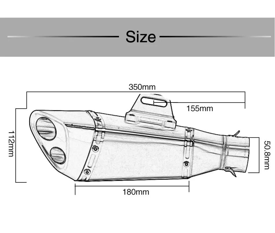 ZSDTRP Универсальный мотоцикл глушитель слипоны Akrapovic наклейки для Yoshimura R11 Suzuki GSXR 600 750 Ninja650