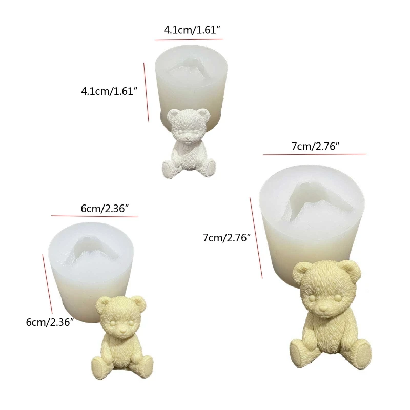 

X7YA DIY Resin Mold Suitable for Jewelry Silicone Resin Molds Including 3D Stereo Bear Crafts Silicone Mould Jewelry Making