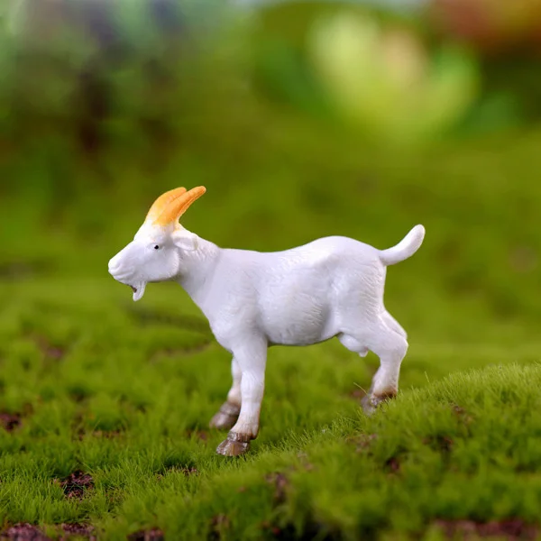 Goat Самодельный рабочий свинья лошадь утка корова овца фигурка животного Коза домашний декор миниатюрное украшение для сада в виде Феи аксессуары - Цвет: Goat