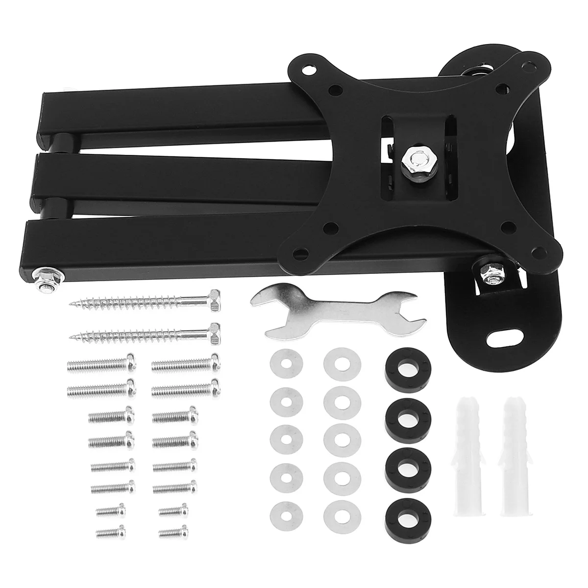 

10KG Adjustable TV Wall Mount Bracket Flat Panel TV Frame Support 10 Tilt with Wrench for 10-26 Inch LCD LED Monitor