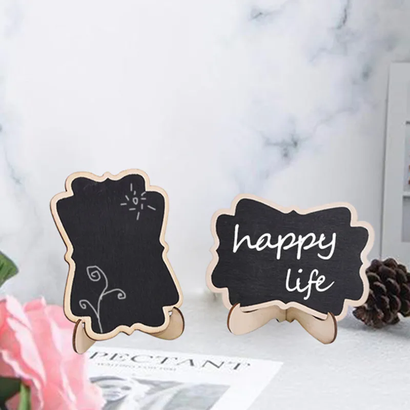 5 шт 10*7 см мини деревянная доска мел доски для записей Портативный доске Одежда