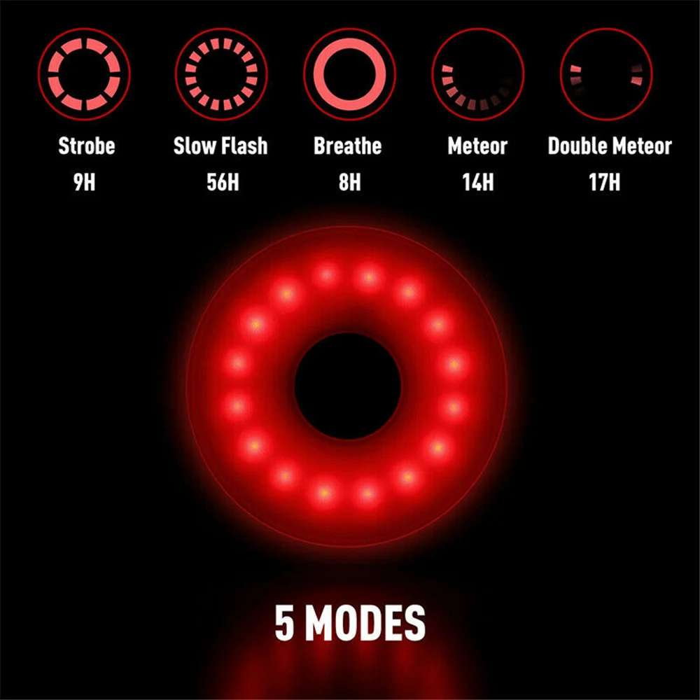 

USB Bike Rear Tail Light LED Rechargeable Bicycle Helmet Backpack Red Lamp Cycling Taillight Bike LED Lights