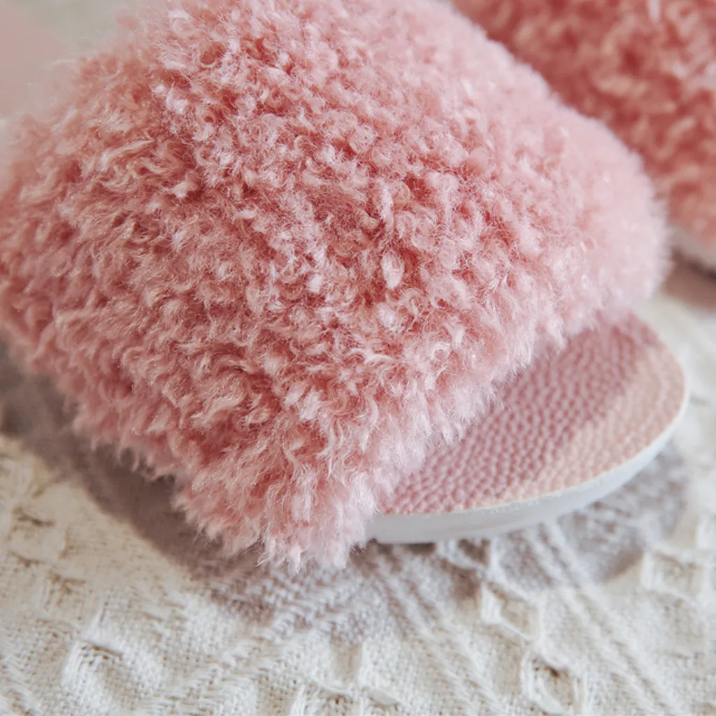 SAGACE Тапочки женские зимние хлопковые тапочки с искусственным мехом Модные