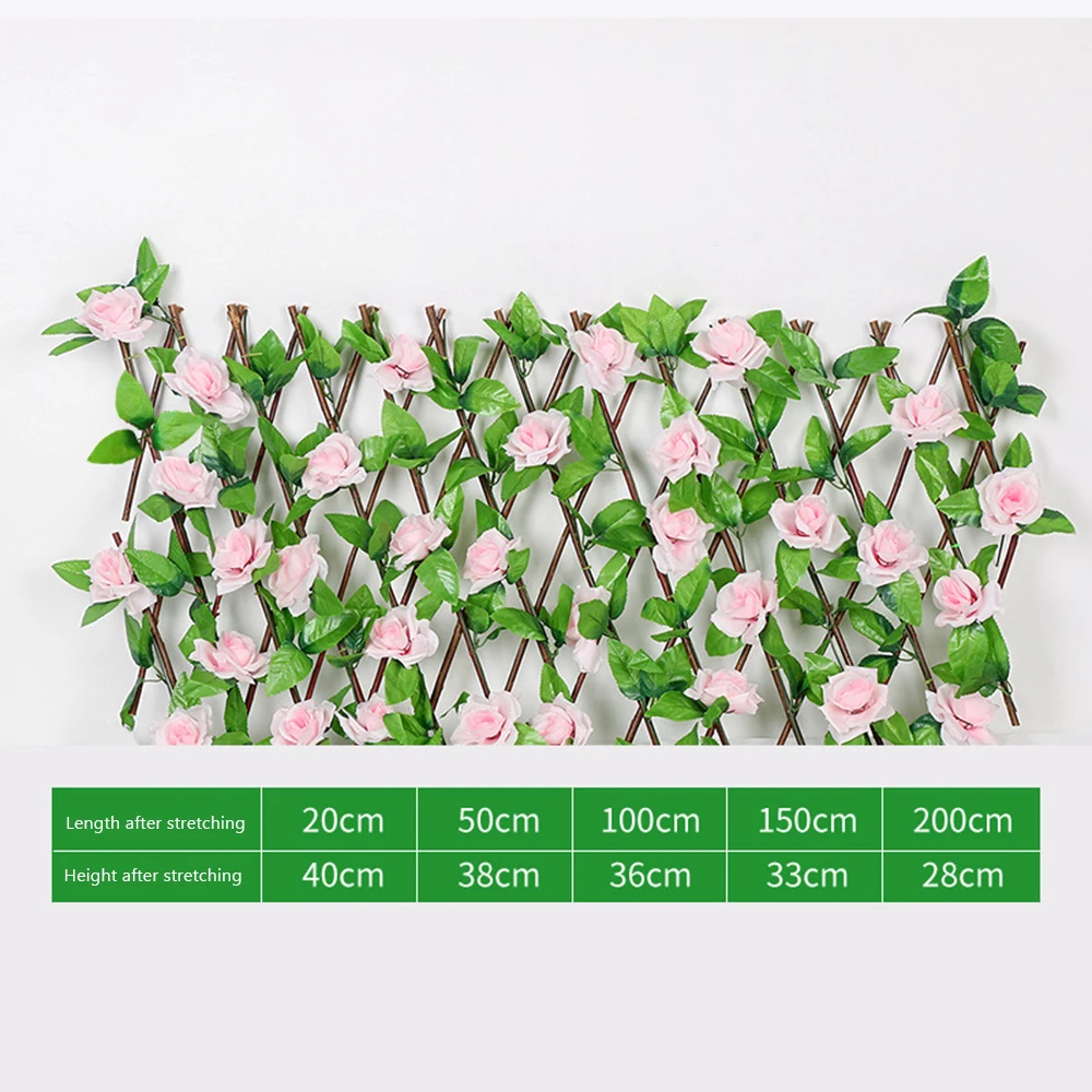 

Expanding Trellis Artificial Leaf Garden Fence Adjustable Retractable Privacy Protected Fence Wall Landscaping Wooden Garden