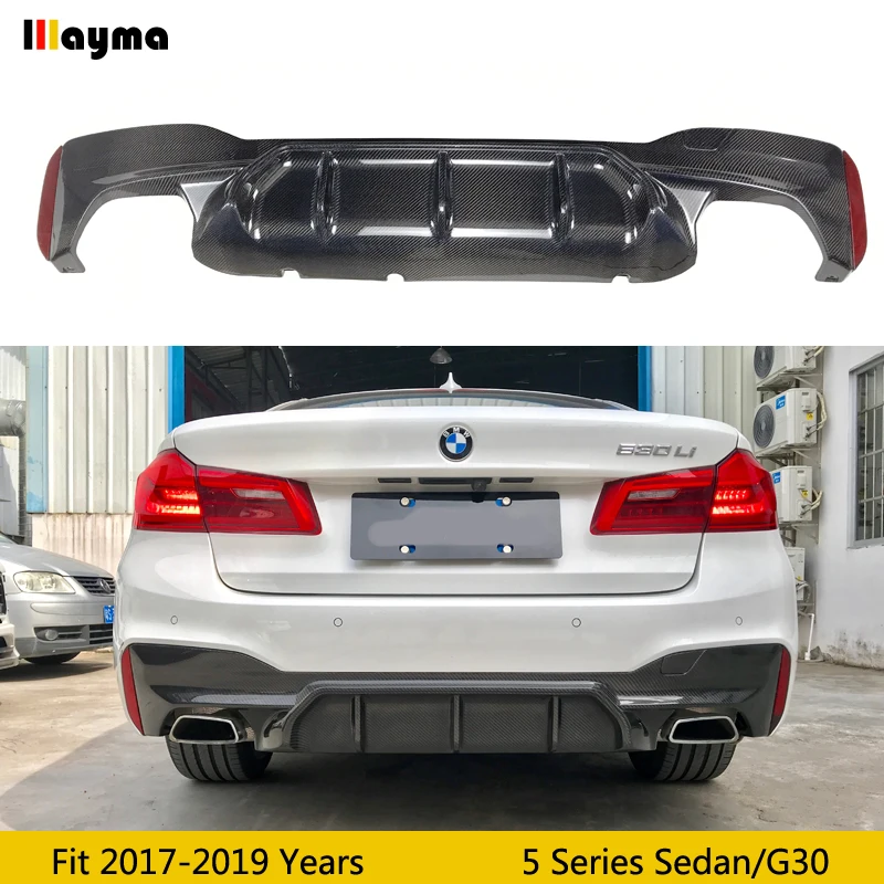 Диффузор M5 style для BMW 5 серии G30 M спортивный бампер 540i Sedan 2017 2018 2019 диффузор из