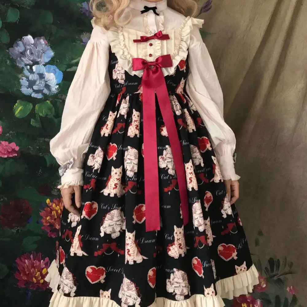 

Lolita dress cat Lolita cat handle JSK suspender dress
