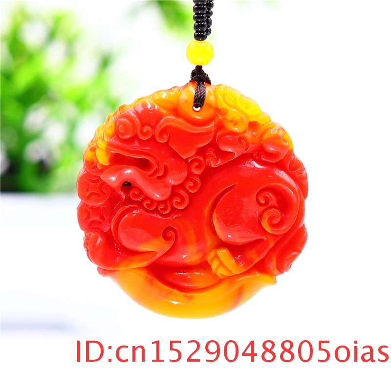 Зеленый Нефритовый дракон кулон ожерелье Подарки резной амулет китайские