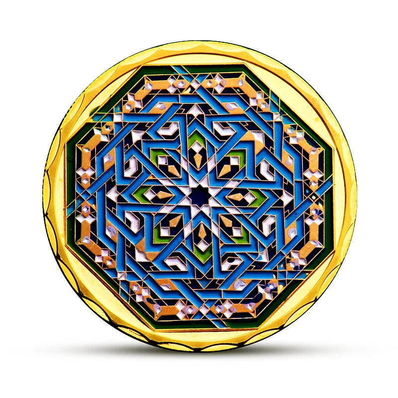 Восьмиугольный Саудовский Арабский исламский позолоченный Реплика Рамадан