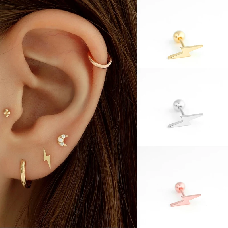 AIDE 925 стерлингового серебра милые юбки пачки со звездочками Луна лист серьги