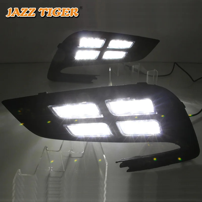 Джаз тигр 2 шт. отложным воротником желтый сигнал Функция Водонепроницаемый ABS 12В