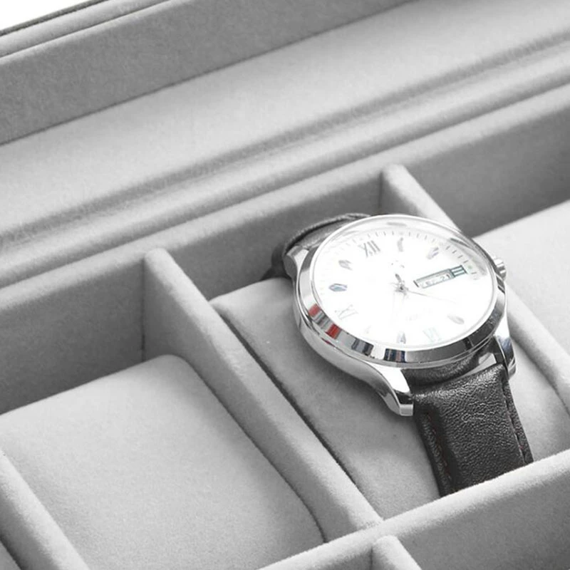 

Vintage Watch Box Storage Mens Watch Organizer Jewelry Display Case, PU