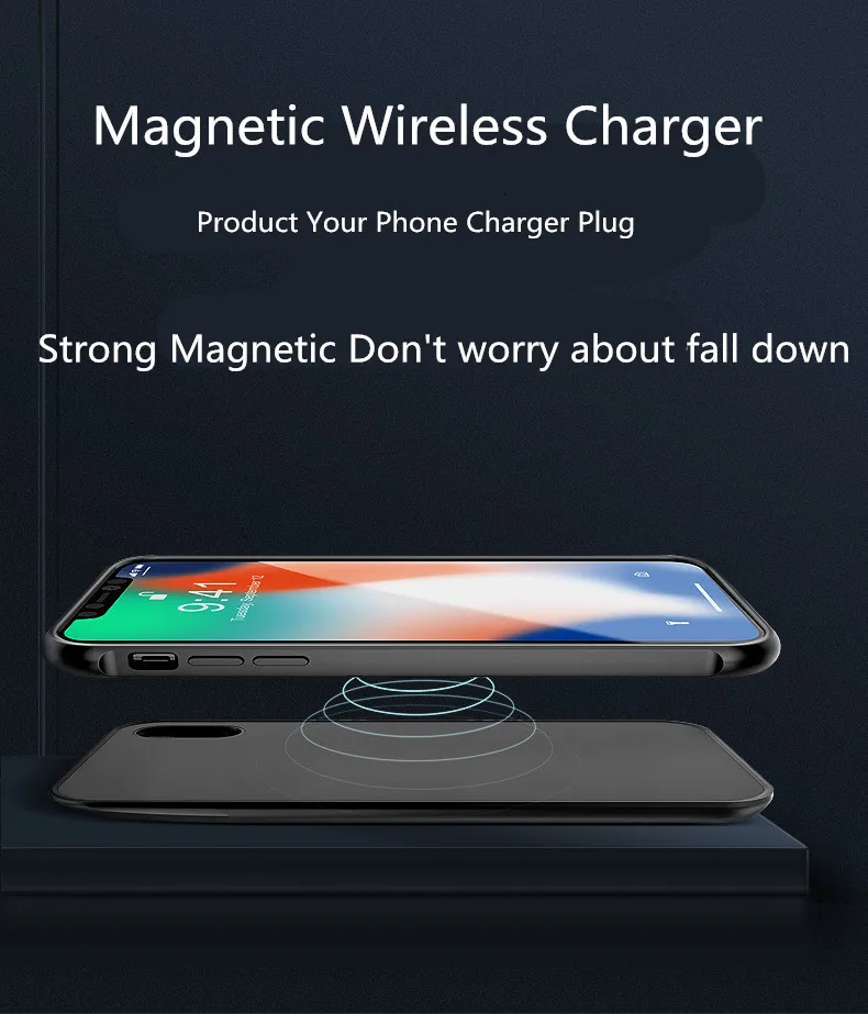 Беспроводной Чехол для зарядного устройства для iphone XS MAX XR X XS 5500 мАч, внешний аккумулятор, зарядка с цифровым дисплеем, чехол для зарядного устройства s