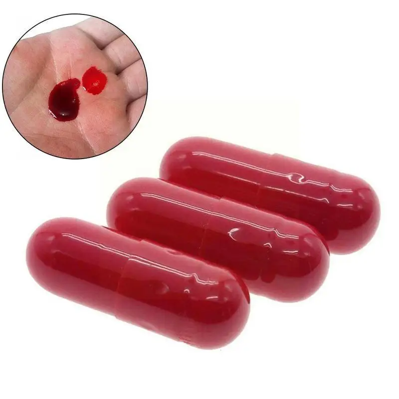 

Halloween Funny Blood Trick Toys Whimsy Prop Vomiting Blood Capsule April Fool's Day Joke Toys For Children K6p0