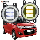 Светодиодные фары ангельские глазки 2-в-1 для Suzuki Wagon R  Wagon R Stingray MH23S MH34S 2014 2015 2016, противотуманные фары s, линзы с режущей линией