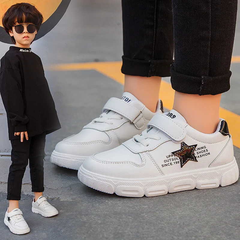 Белая детская обувь JUSTSL 2020 Весенняя нескользящая для детей на плоской подошве