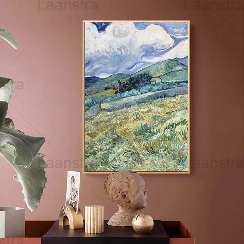 

Vintage Oil Painting Feeling Home Decoration Painting Art Landscape Living Room Wall Canvas Poster Wheat Field Beautiful Scenery