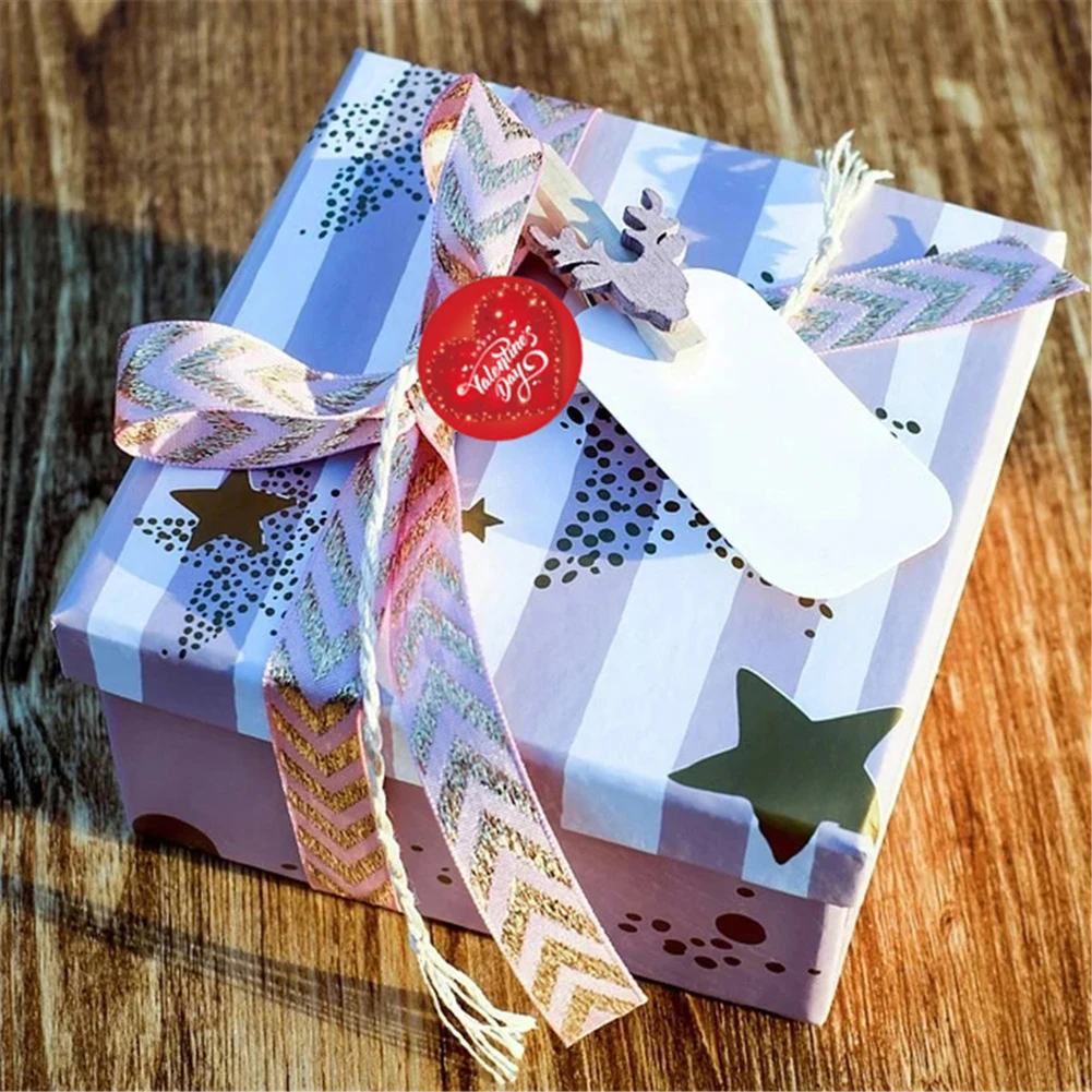 

500Pcs/Roll Thank You Stickers Handmade Sticker Circle Stationery for Valentine's Day Gift Seal Labels thank you sticker