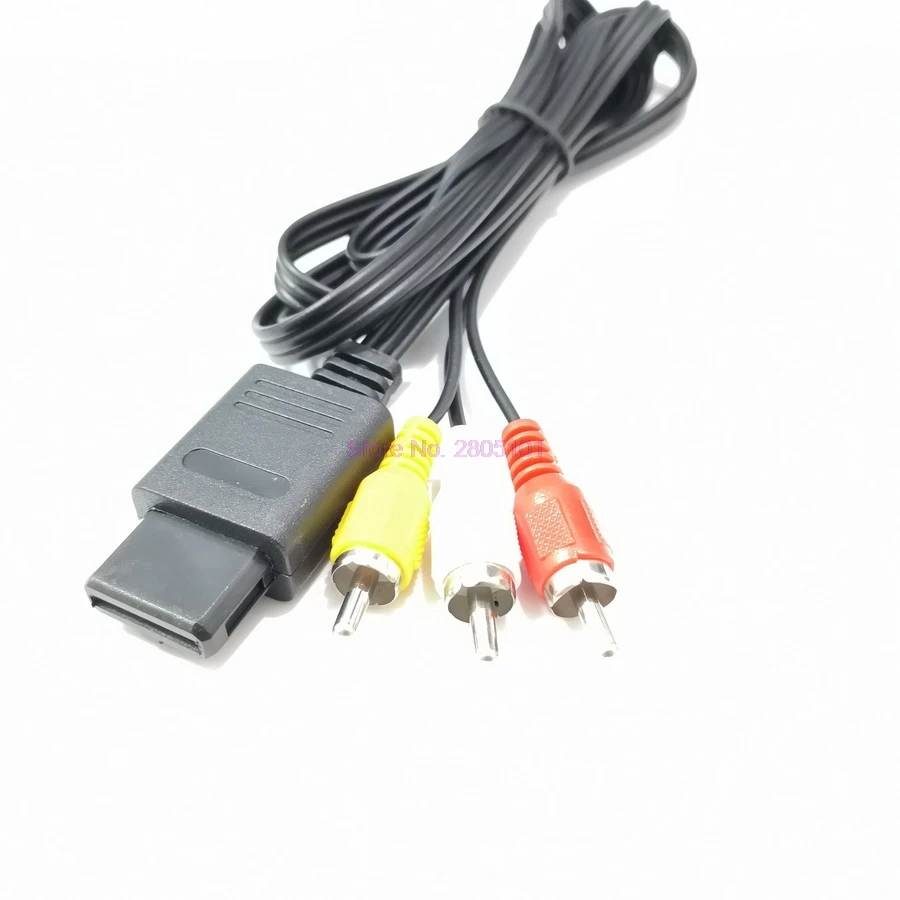 Dhl ИЛИ ems 100 шт. AV TV RCA видео шнур кабель для Game cube/для SNES GameCube/для N64 64 оптовый магазин