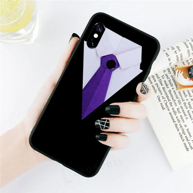 

Men suit shirt tie Phone Case For Xiaomi Redmi note 7 8 9 t k30 max3 9 s 10 pro lite