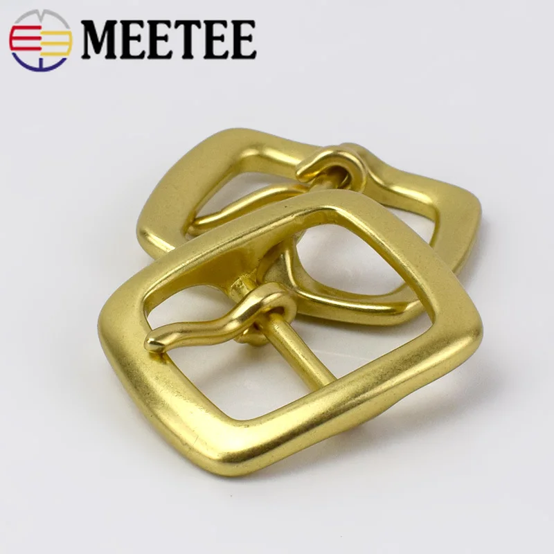 Meetee 1/3 шт. 35 мм латунная пряжка с язычком из чистой меди для ремня 33 34 пояс Сделай