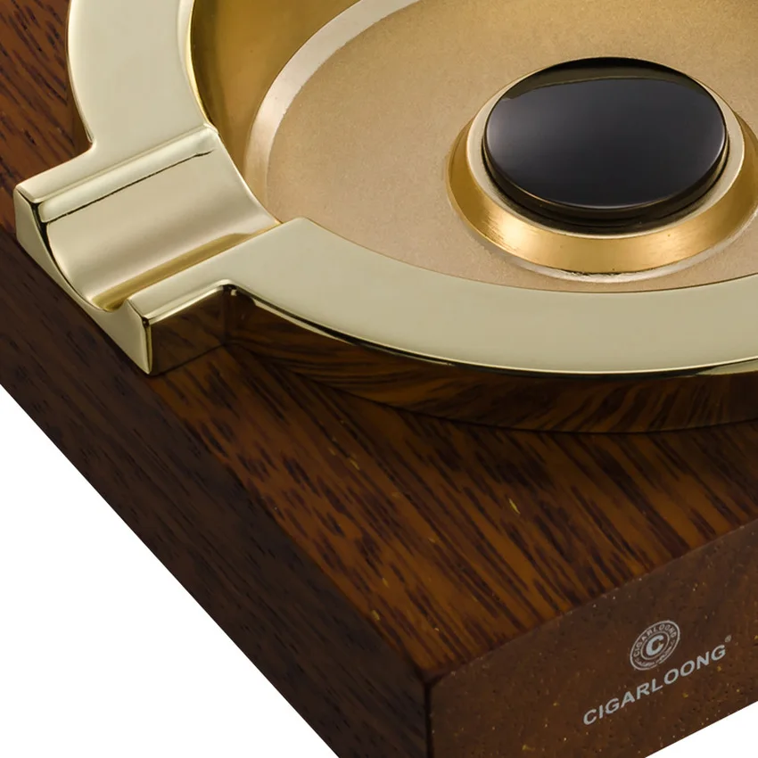 Пепельница для сигар спиртовая Снежная сосна позолоченная нержавеющая сталь