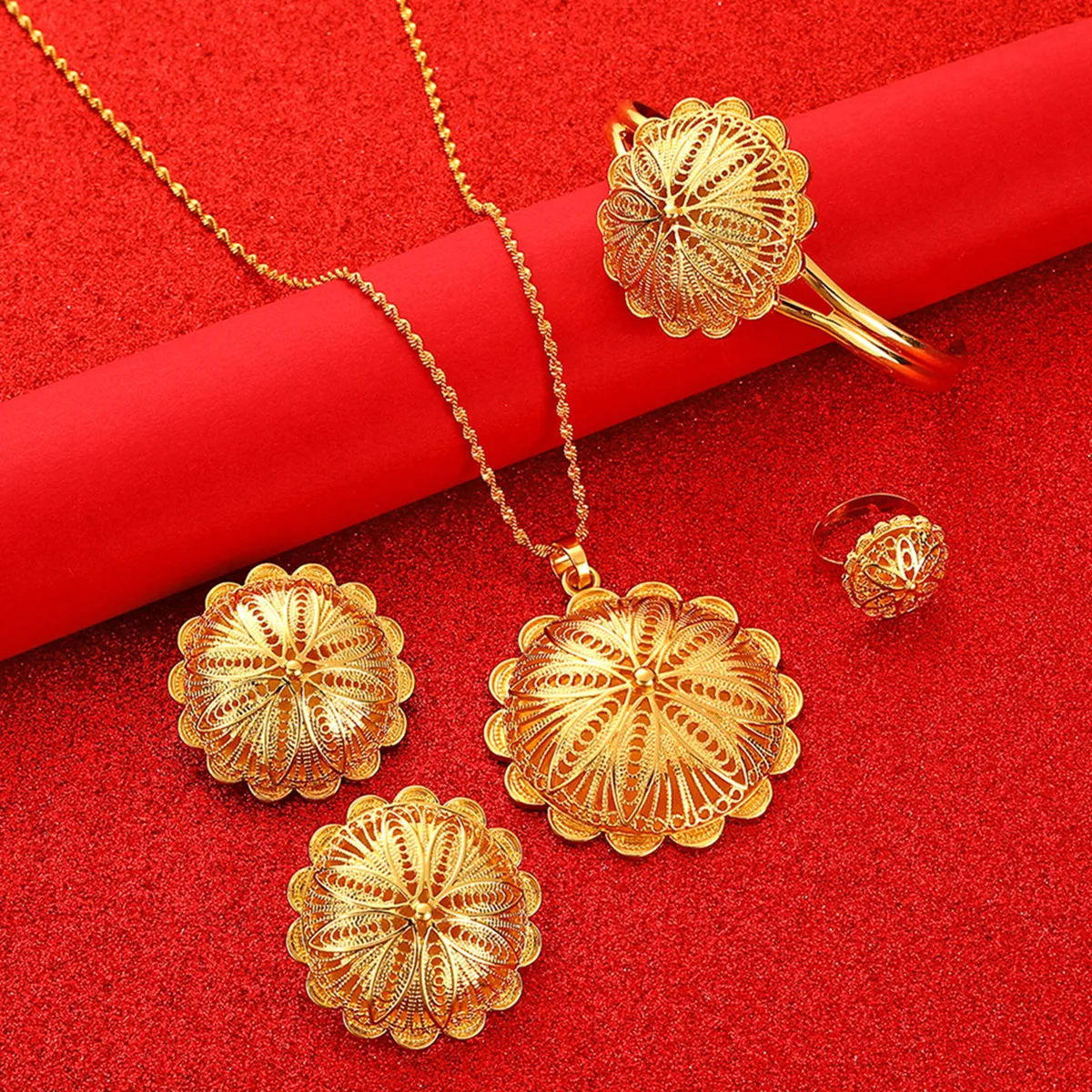 Комплекты ювелирных украшений в стиле еврей большие подвески серьги кольцо