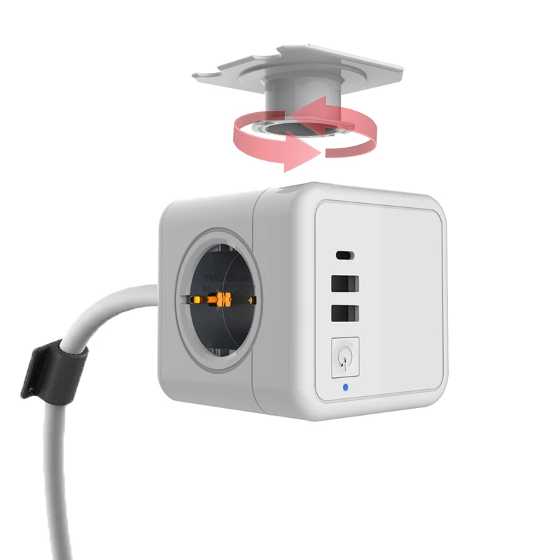 Sopend Power Strip Smart Home cube штепсельная вилка европейского стандарта 2 USB 5 в 3 1 а с