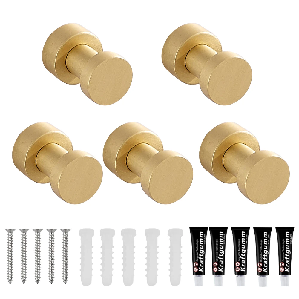 

5pcs/set For Door Clothes Scarves Self Adhesive Home Multifunction Coat Hooks Bathroom Hardware Wall Mounted Hats Easy Install