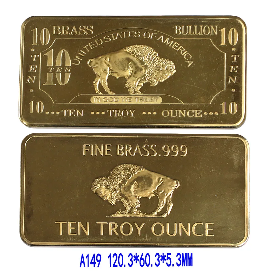 A149 10 унций Троя. Изысканная латунь. Коллекция 999 мы доверяем коллекции сувениров в