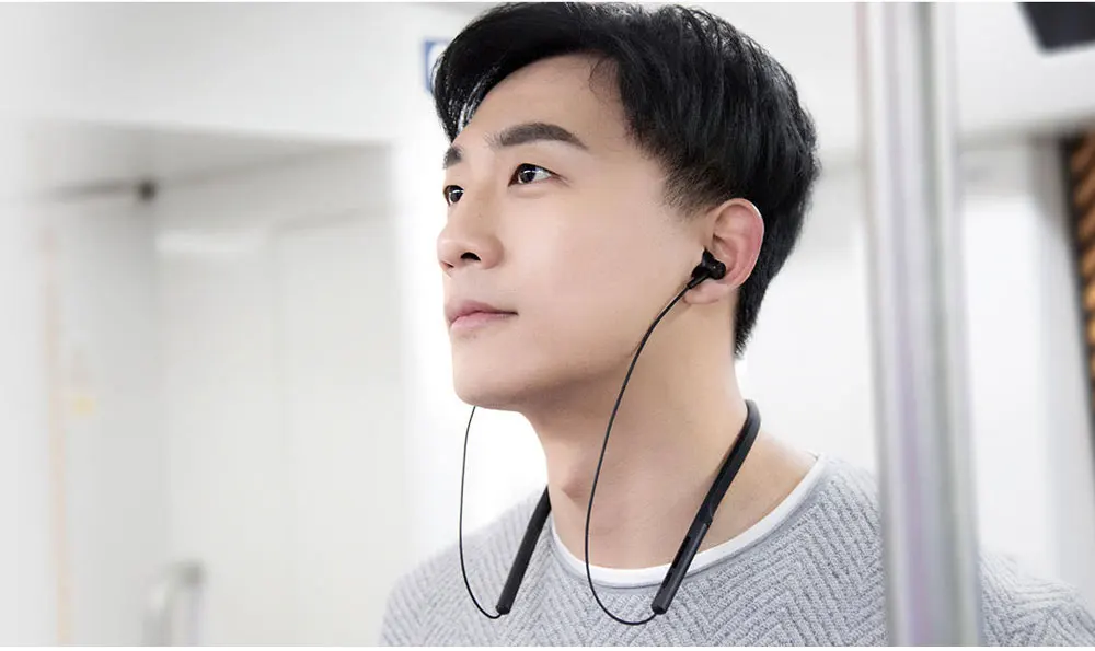 Оригинальные Xiaomi mi Bluetooth наушники с воротником, спортивные наушники-вкладыши, гибридные наушники с двумя драйверами Apt-x Bluetooth 4,1 mi crophone, спортивные наушники с воротником