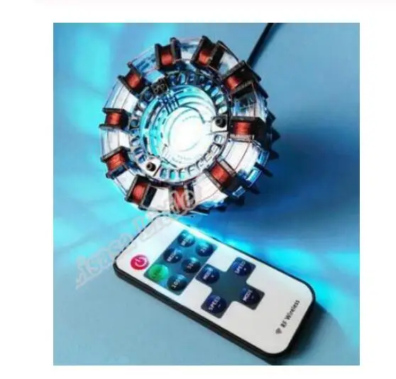 Acrylic Assembled In Stock New Iron Man Cosplay Arc Reactor DIY Action Figure Toy Collection Model Assembled Lamp Toys for Children - Цвет: Acrylic Assembled
