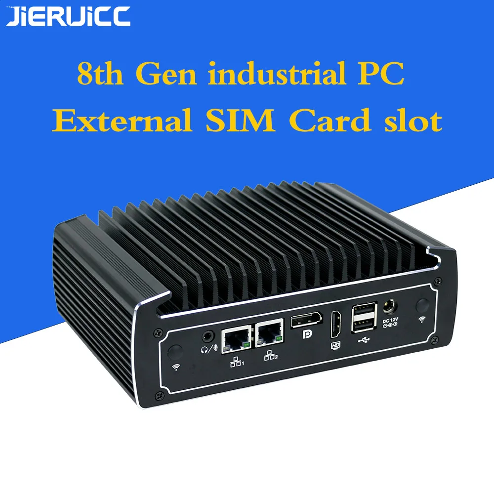 Мини ПК Core i5 8250U 2 * RS485/232 LAN 8 USB HDMI Windows Linux неттоп безвентиляторный промышленный