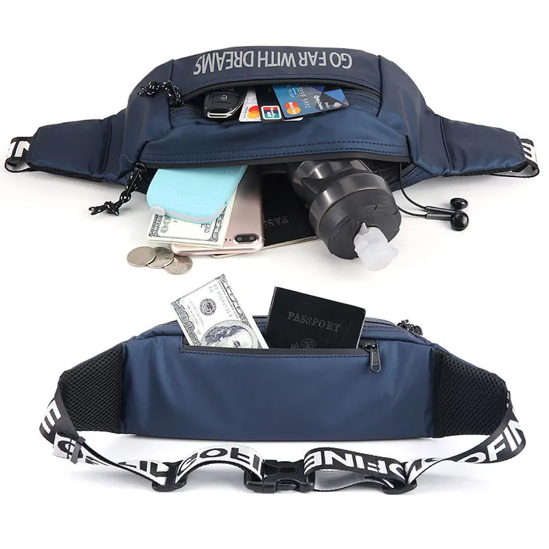 New Reflective Waterproof Small Waist Bag Running Trail Jogging Diagonal Chest pocket Couple Outdoor Travel Cycling Men Women