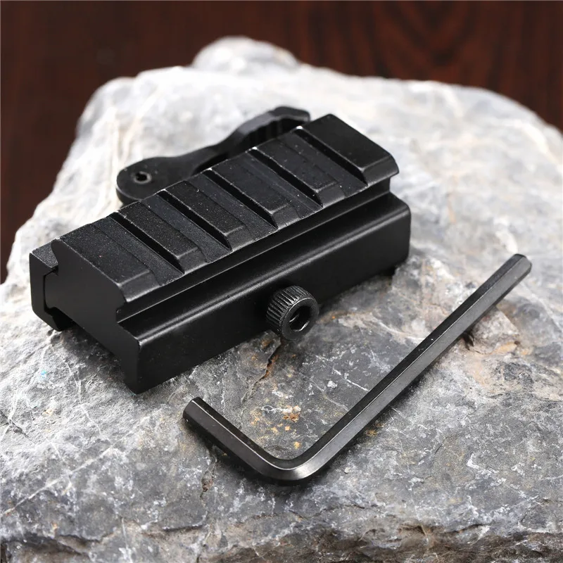 

New Hunting Tactical Aluminum 5 Slots Riser Quick Detach Release Scope Mount Adapter for 20mm Picatinny Weaver Rail Base
