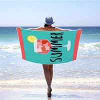 cartoon fruit print colorful beach towel for outdoor swimming pool microfiber fast drying lightweight blanket 70x150cm
