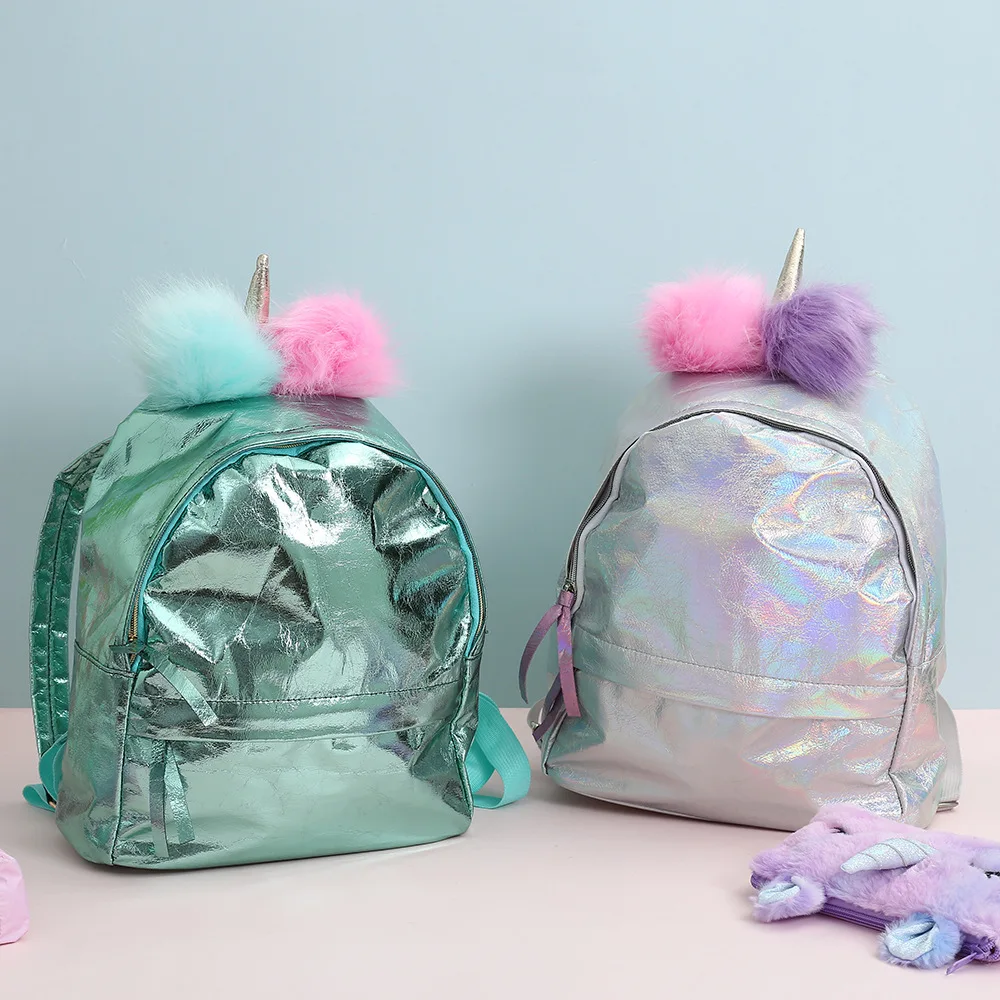 

34Styles Children Laser Cartoon Backpacks Glittering Unicorn Schoolbag Teenage Girls Waterproof School Bags Kids Backpacks