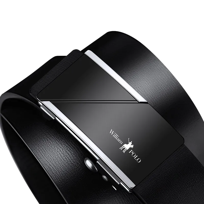 Ремень WILLIAMPOLO мужской кожаный пояс с автоматической пряжкой модный дизайнерский