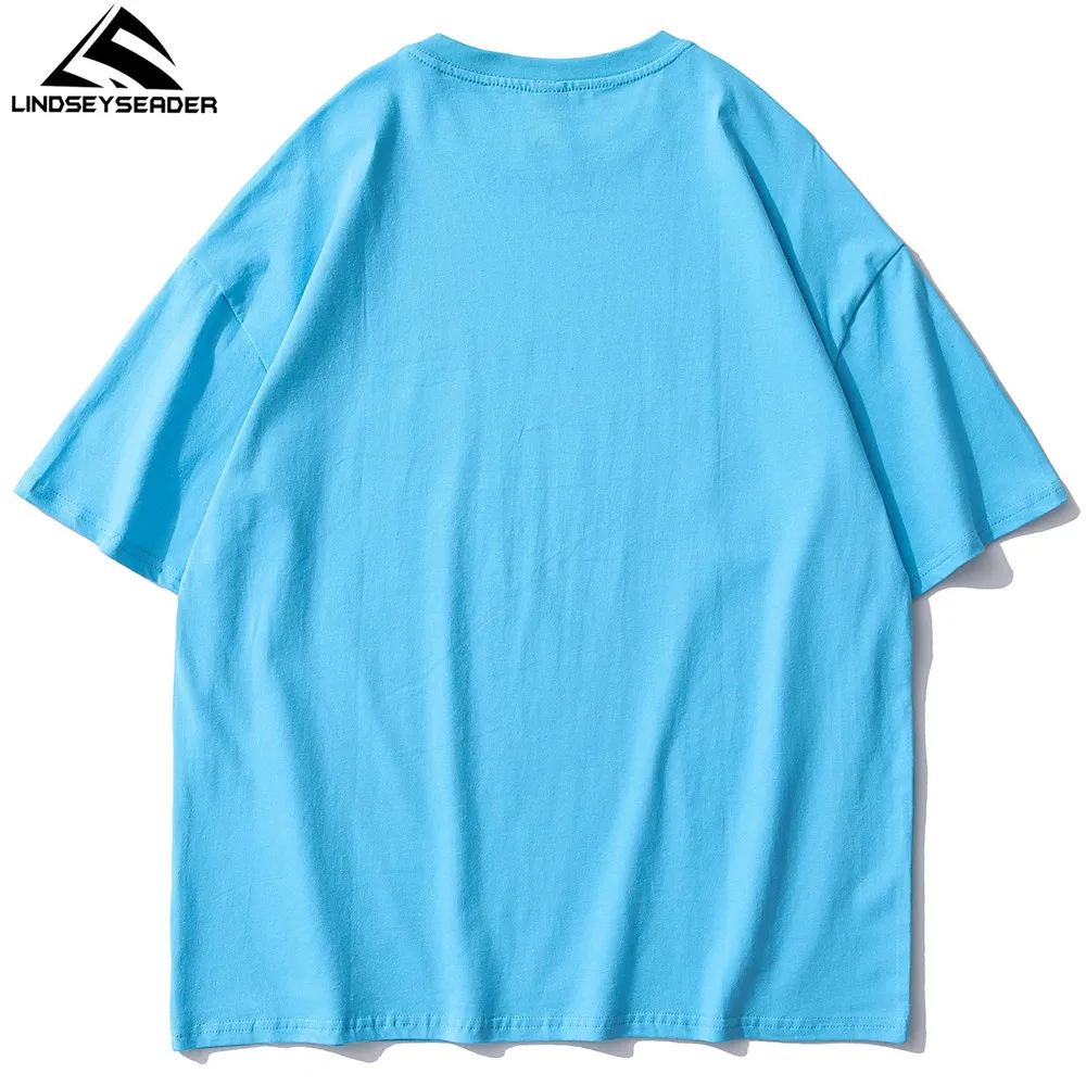 

LINDSEY SEADER Men's T-shirt Hip Hop Oversized Print 2021 Casual Harajuku Streetwear Summer Short Sleeve cotton Tops Tee Tshirt