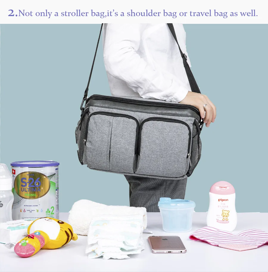 

Baby Stroller Bag Waterproof Baby Diapers Large Capacity Nursing Bags High Quality Zipper Care Bags Travel Mommy Nappy Organizer